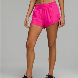 Lululemon sonic pink hotty hot shorts